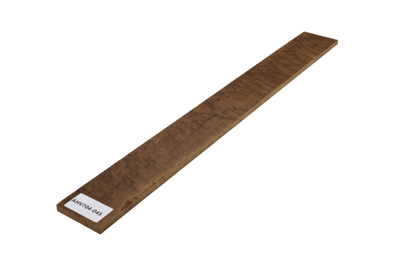 Griffbrett Vogelaugenahorn Schoko, 750x75x10mm Einzelstück #045