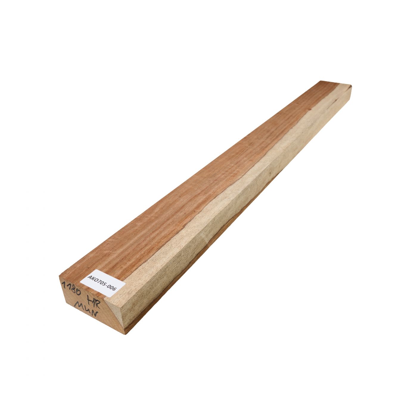 Hals Koa afrikanisch, geflammt Halb-Rift,  1180x115x50mm Einzelstück #006