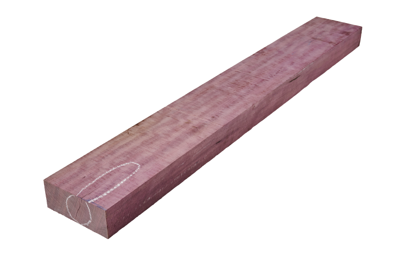 Hals Amaranth / Purple Heart, leichter Riegel 860x115x48mm, Einzelstück #003