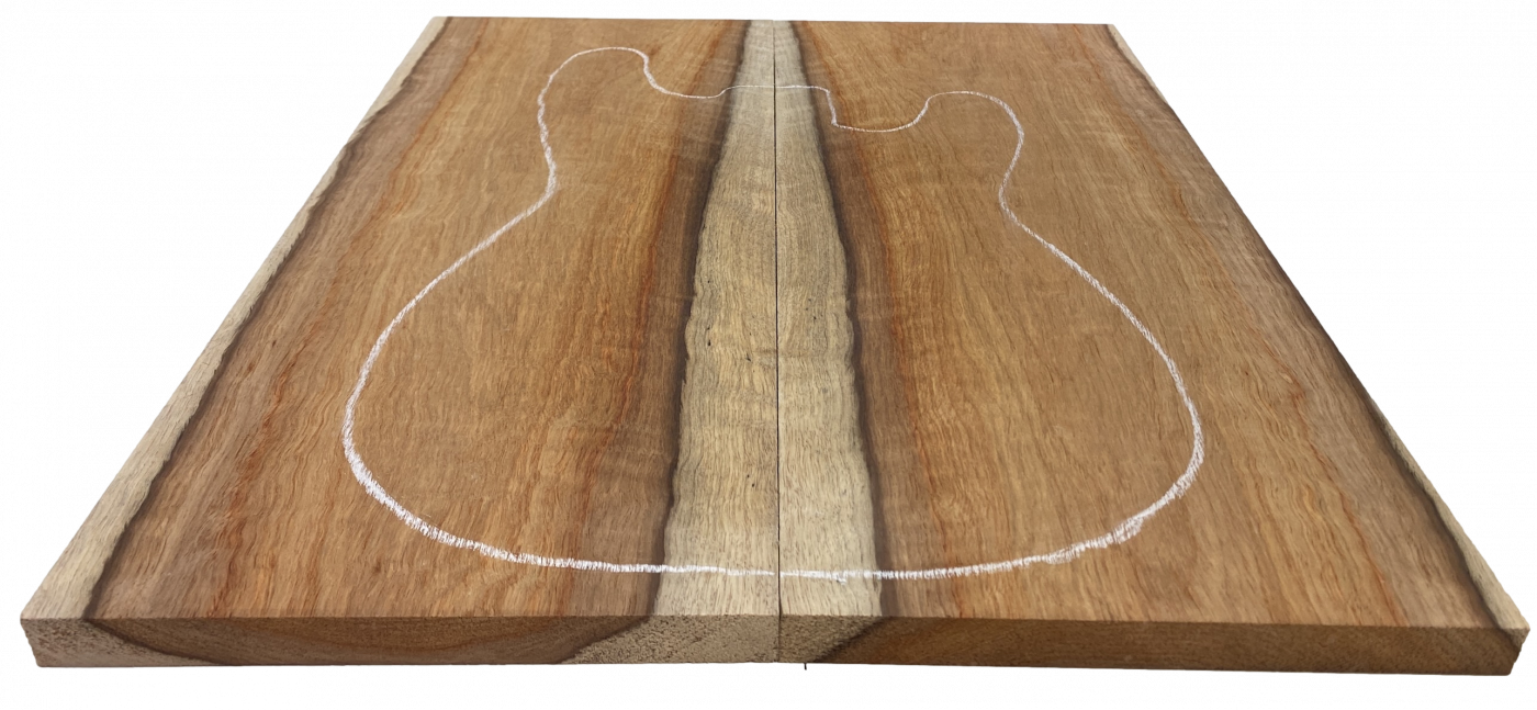 Top Koa Afrikanisch leicht geflammt AA m. Splint, 2-tlg. 22mm