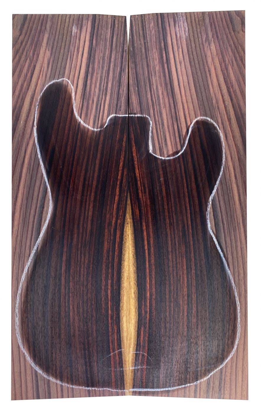 Top Indian Rosewood, AA Grade with sapwood, 8mm, 2-pcs.