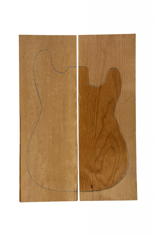 Body Red Alder, American, AA Prime Grade, 2-pcs., unglued