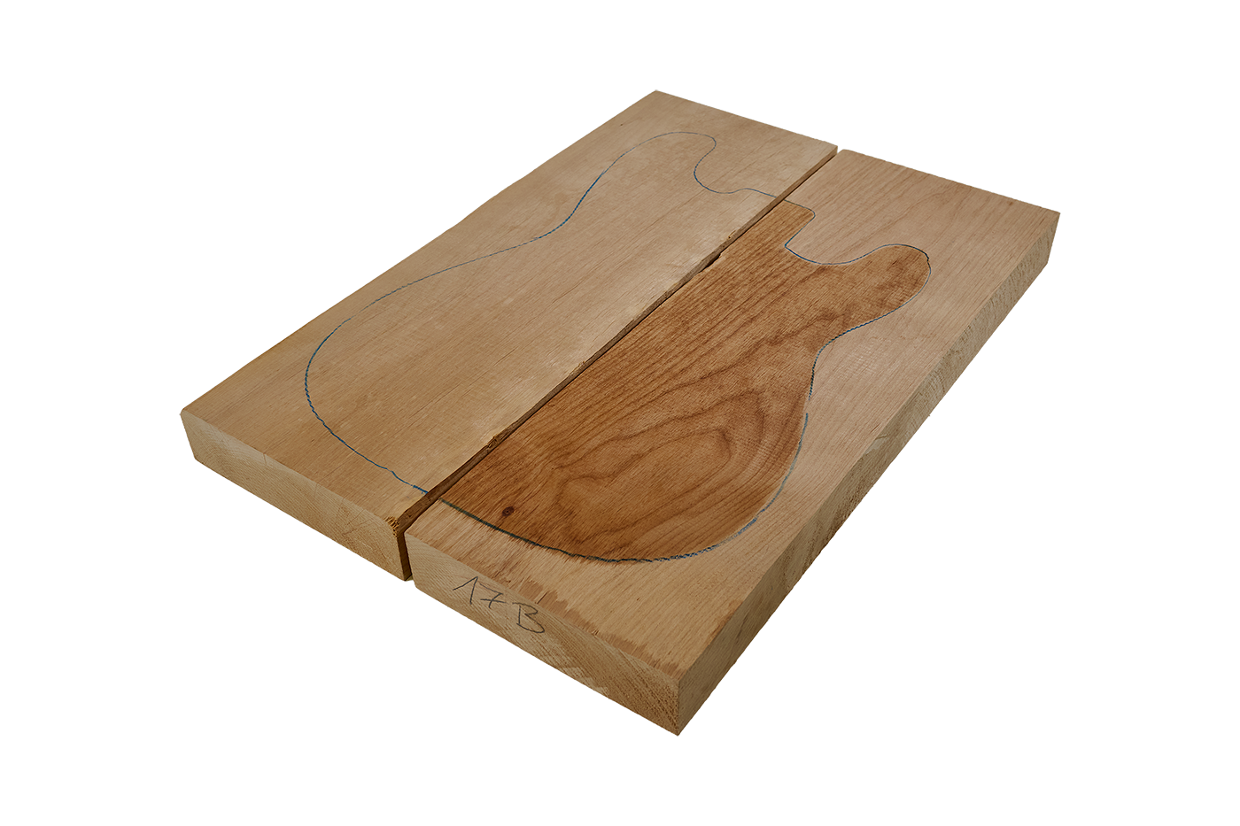 Body Red Alder, American, AA Prime Grade, 2-pcs., unglued
