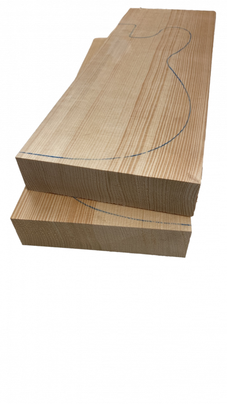 Body European Spruce, quartersawn AA, 2-pcs. - FSC®100%