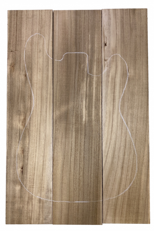 Body Paulownia Wood, Standard A, 3-tlg. unverleimt