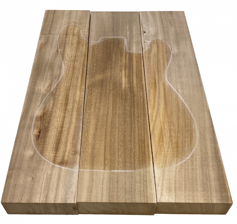 Body Paulownia Wood, Standard A, 3-tlg. unverleimt