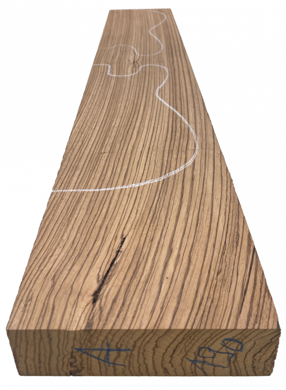 Body Zebrano A Standard, 2-tlg. grainmatched