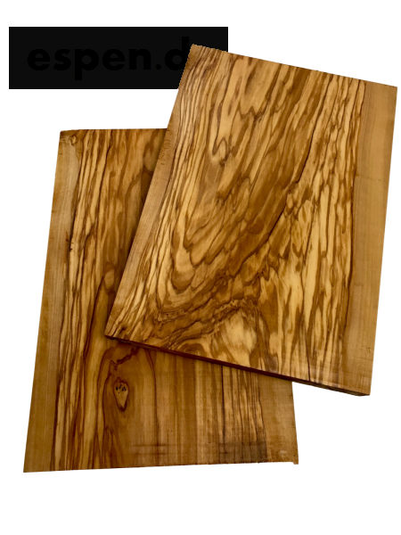 Olive wood olive set of 2 cutting boards planks 32 x 22/17 x 2.5cm