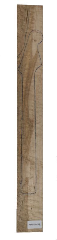 Neck Bird's Eye Maple brown-white, 890mm, Unique Piece #019