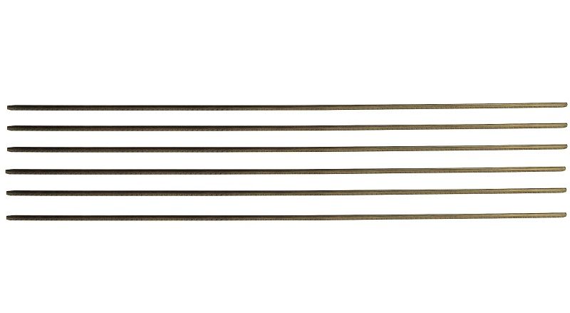 Set of 6 Fret Wire non-allergic alloy brass width: 2,5 mm straight, unbent