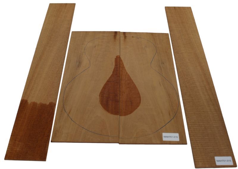 Back & Sides Mahagony (Swietenia) Western flamed Unique Piece #015 - FSC®100%