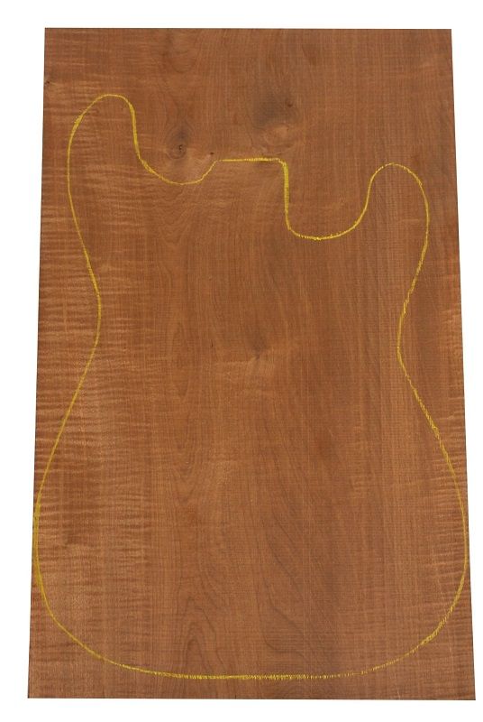 Body Sycamore / Maple, AA curly, 1-pc., roasted "Choco", FSC®100%