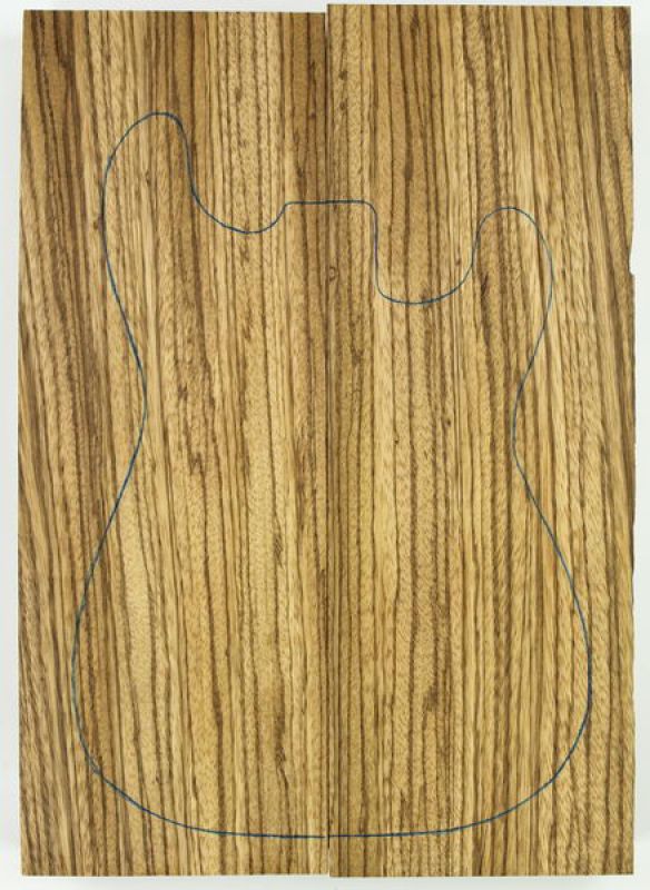 Body Zebrano Standard Grade A, 2-pcs. non-glued
