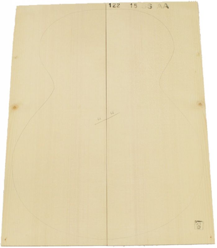 Gitarrendecke Fichte Florinett AA, Western Haselfichte FSC100%