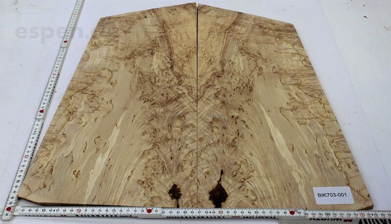 Top Karelian Birch, figured AAAA, 2-pcs. Unique Piece #001