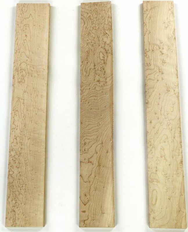 Fretboard Bird's Eye Maple white A 720x105x11mm