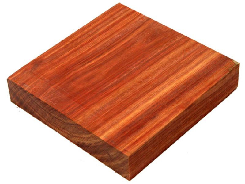 Schalenrohling Satiné / Bloodwood 250x250x50mm