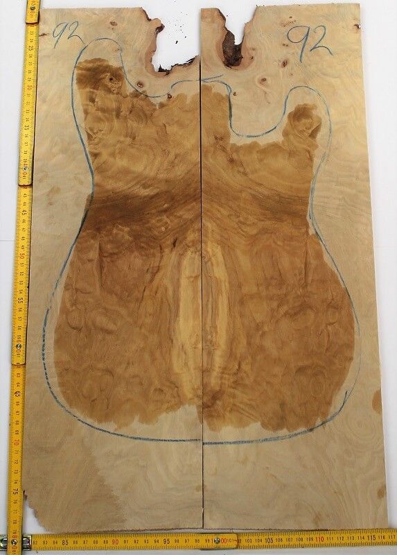 Top Aspen Burl 2-pcs. 8mm Unique Piece #092