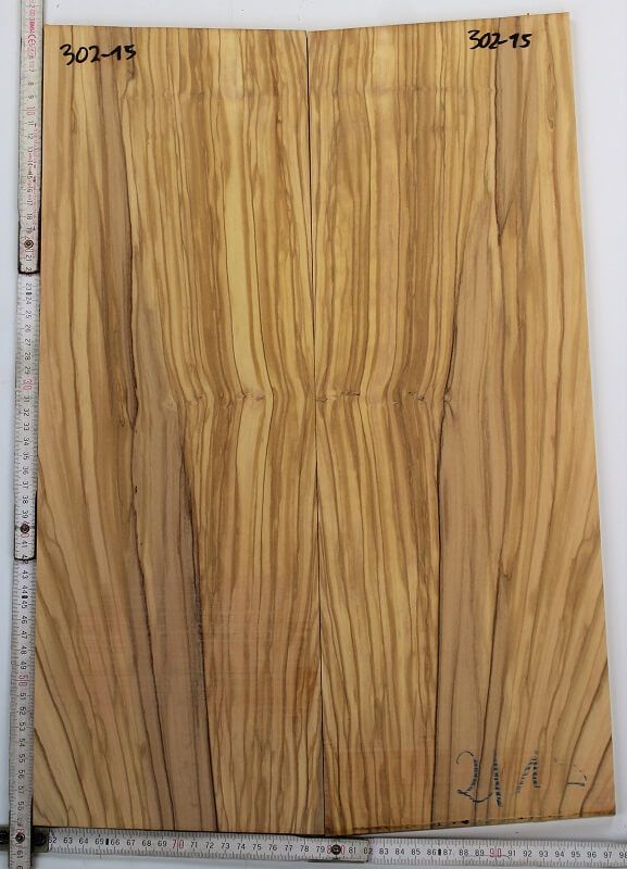 Top Olive Wood  2-pcs.  8 mm Unique Piece #015