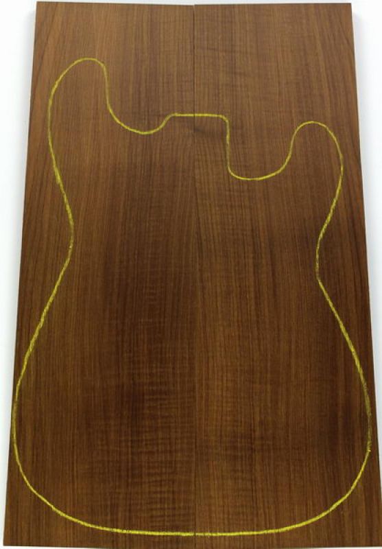 Top Sycamore / European Maple, curly A, "Choco", 2-pcs. 20mm